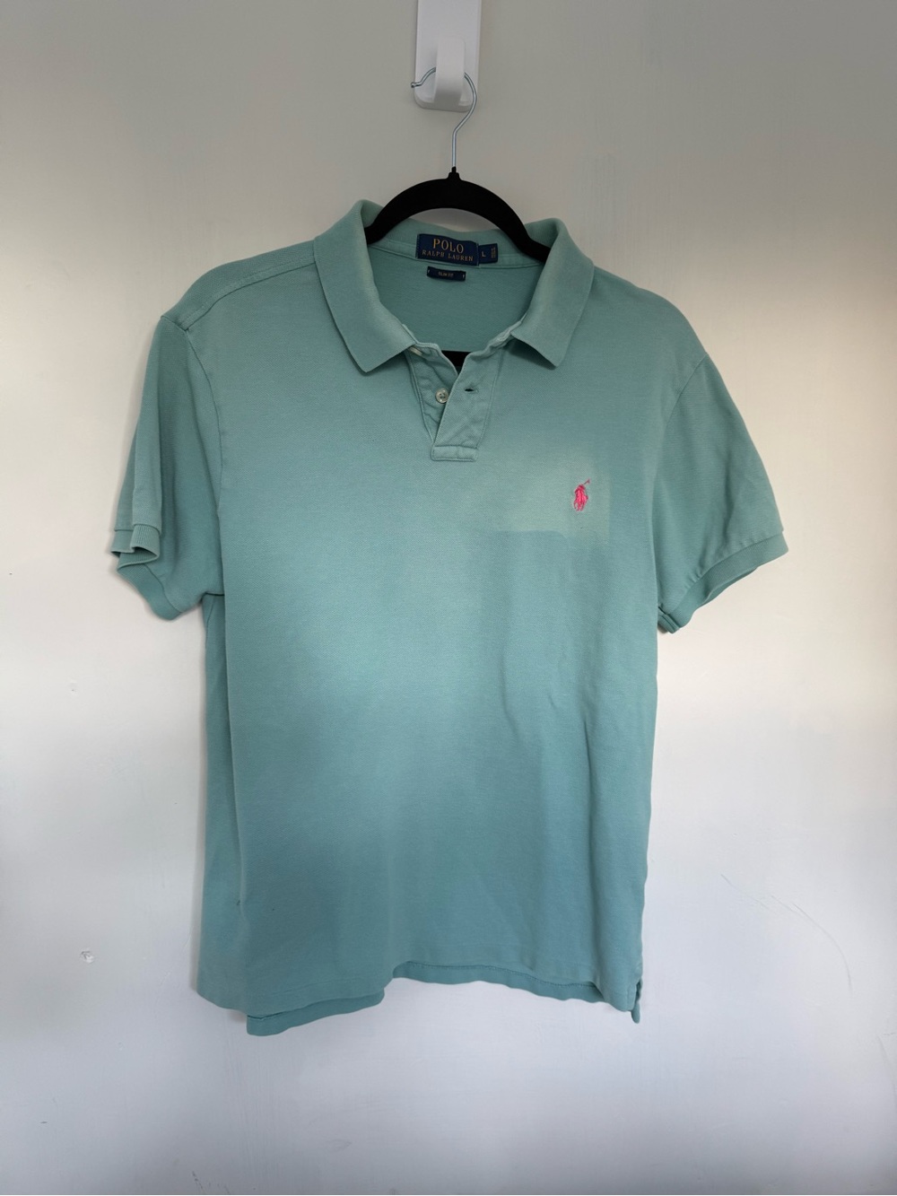 Polo by Ralph Lauren Mint Green Polo with Pink Pony